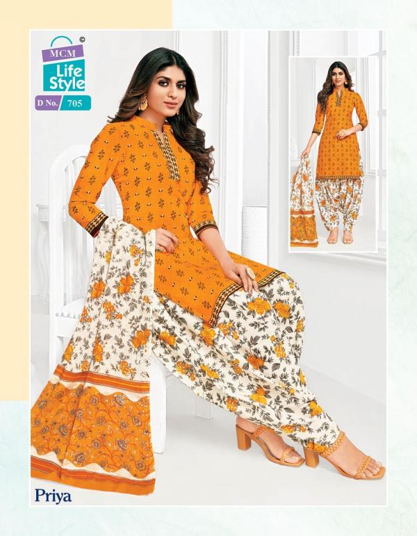 Mcm Life Style Priya Special Cotton Exclusive Designer Dress Material